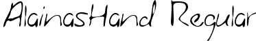 AlainasHand Regular font - handwriting-markeralainashand-regular.ttf