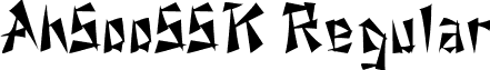 AhSooSSK Regular font - AhSooSSK.ttf