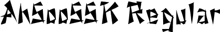 AhSooSSK Regular font - ahsoosskregular.ttf