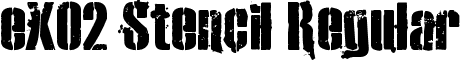 eXO2 Stencil Regular font - eXO2 Stencil.ttf