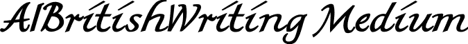 AIBritishWriting Medium font - aibritishwriting.ttf