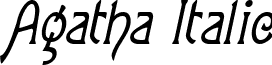 Agatha Italic font - agathaitalic.ttf