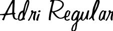 Adri Regular font - adriregularttnorm.ttf