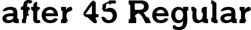 after 45 Regular font - after45.ttf