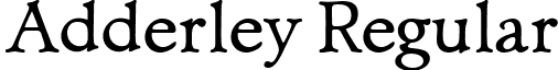 Adderley Regular font - adderley-regular.ttf