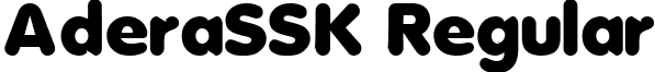 AderaSSK Regular font - aderasskregular.ttf