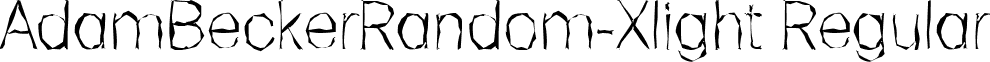 AdamBeckerRandom-Xlight Regular font - adambeckerrandom-xlight-regular.ttf