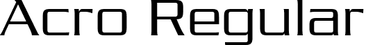 Acro Regular font - acro.ttf