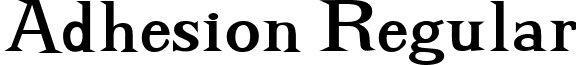 Adhesion Regular font - adhesion-regular.ttf