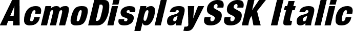 AcmoDisplaySSK Italic font - acmodisplaysskitalic.ttf