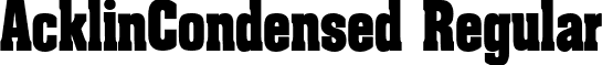 AcklinCondensed Regular font - acklincondensed_regular.ttf