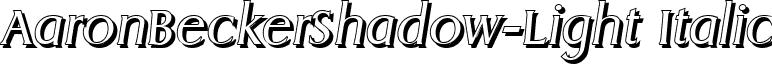 AaronBeckerShadow-Light Italic font - aaronbeckershadow-light-italic.ttf