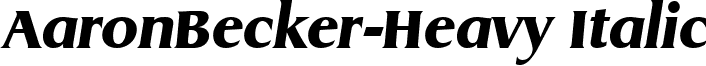 AaronBecker-Heavy Italic font - aaronbecker-heavyitalic.ttf