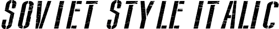 Soviet Style Italic font - Soviet Style Italic.ttf