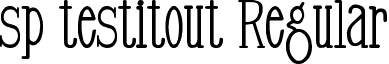 sp testitout Regular font - sptobytype.ttf