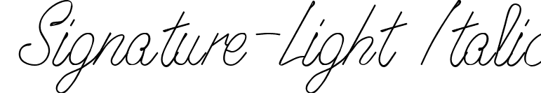 Signature-Light Italic font - unicode.signatli.ttf