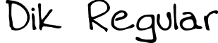 Dik Regular font - dikregular.ttf