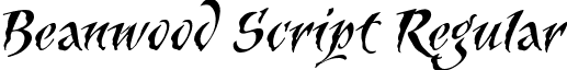 Beanwood Script Regular font - beanwoodscript.ttf