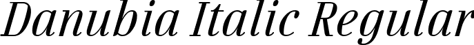 Danubia Italic Regular font - danubiaitalic.ttf