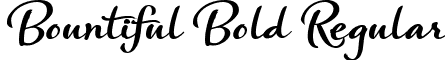 Bountiful Bold Regular font - bountifulbold.ttf