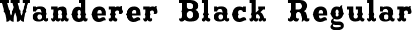 Wanderer Black Regular font - wandererblack.ttf