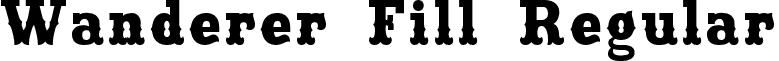 Wanderer Fill Regular font - wandererfill.ttf