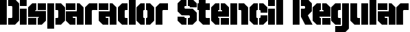 Disparador Stencil Regular font - disparador_stencil.ttf