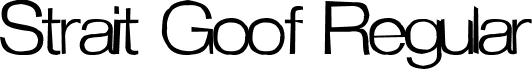 Strait Goof Regular font - straitgoof.ttf