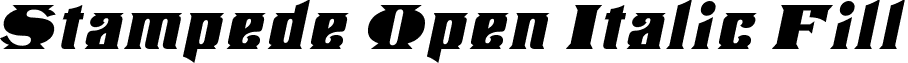 Stampede Open Italic Fill font - stampedeopenitalicfill.ttf