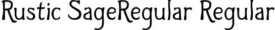 Rustic SageRegular Regular font - rusticsageregular.ttf