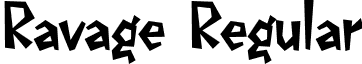 Ravage Regular font - ravage.ttf