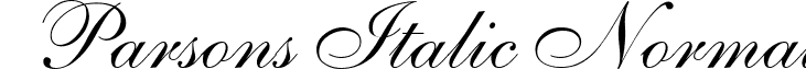Parsons Italic Normal font - parsonsitalicnormal.ttf
