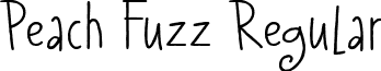 Peach Fuzz Regular font - peachfuzz.ttf