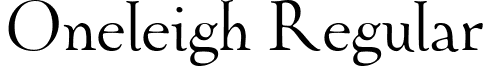 Oneleigh Regular font - oneleigh.ttf