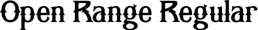 Open Range Regular font - openrange.ttf