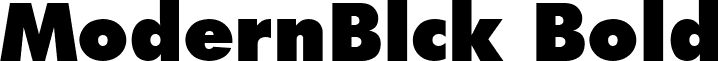 ModernBlck Bold font - modernblck.ttf