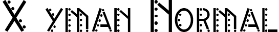 X yman Normal font - lymannormal.ttf