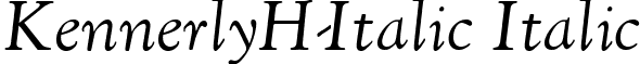 KennerlyH-Italic Italic font - kennerlyh-italic.ttf