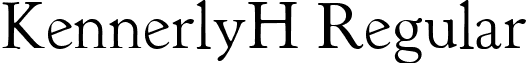 KennerlyH Regular font - kennerlyhnormal.ttf