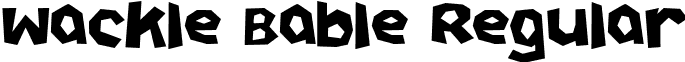 Wackle Bable Regular font - ji-shooed.ttf