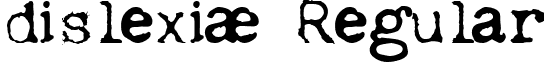 dislexiæ Regular font - Dislexia.ttf