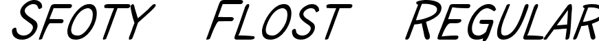 Sfoty Flost Regular font - ji-pluton.ttf