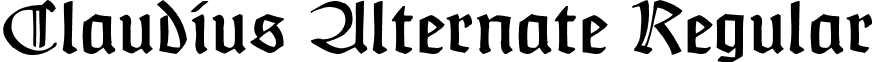 Claudius Alternate Regular font - ClaudiusAlt.ttf