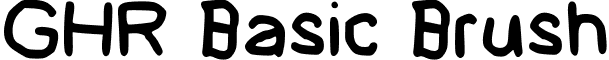 GHR Basic Brush font - GHR_Basic_Brush.ttf
