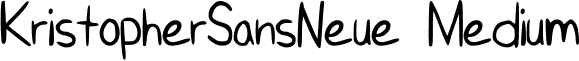 KristopherSansNeue Medium font - KristopherSansNeue.ttf