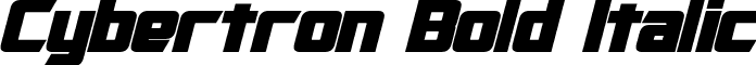 Cybertron Bold Italic font - Cybertron Bold Italic.otf