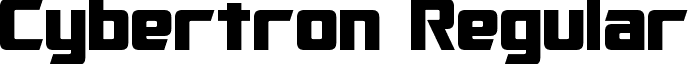 Cybertron Regular font - Cybertron.otf