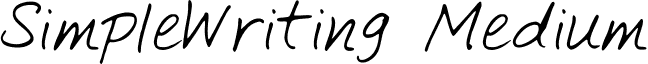 SimpleWriting Medium font - SimpleWriting.ttf