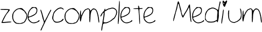 zoeycomplete Medium font - zoey_complete.ttf