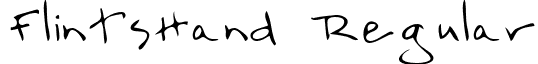 FlintsHand Regular font - flint_h.ttf